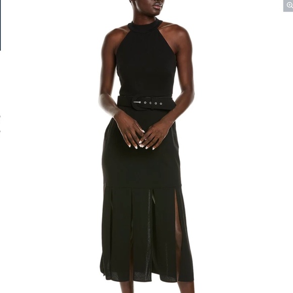 NWT MAISON TARA WOMEN'S HALTER NECK BELTED DRESS SIZE 12 - Picture 3 of 8